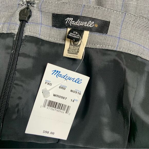 Madewell Wrap Front Mini Skirt Plus Size Plaid Retail $98 NEW WITH TAGS Size 14 - Picture 10 of 10